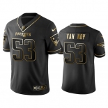 Men's New England Patriots #53 Kyle Van Limited Black Golden Edition Football Jersey