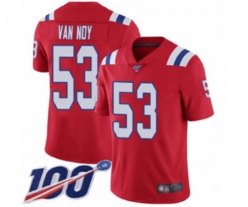 Men's New England Patriots #53 Kyle Van Noy Red Alternate Vapor Untouchable Limited Player 100th Season Football Jersey