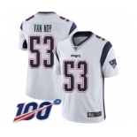 Men's New England Patriots #53 Kyle Van Noy White Vapor Untouchable Limited Player 100th Season Football Jersey