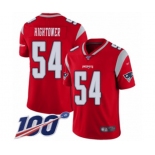 Men's New England Patriots #54 Dont'a Hightower Limited Red Inverted Legend 100th Season Football Jersey