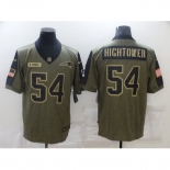 Men's New England Patriots #54 Dont'a Hightower Nike Olive 2021 Salute To Service Limited Player Jersey