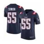 Men's New England Patriots #55 John Simon Limited Navy Blue Rush Vapor Untouchable Football Jersey