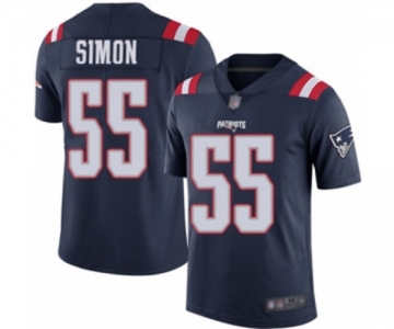 Men's New England Patriots #55 John Simon Limited Navy Blue Rush Vapor Untouchable Football Jersey