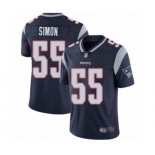 Men's New England Patriots #55 John Simon Navy Blue Team Color Vapor Untouchable Limited Player Football Jersey