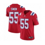 Men's New England Patriots #55 John Simon Red Alternate Vapor Untouchable Limited Player Football Jersey