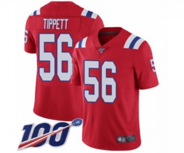 Men's New England Patriots #56 Andre Tippett Red Alternate Vapor Untouchable Limited Player 100th Season Football Jersey