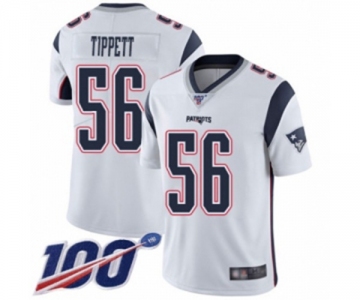 Men's New England Patriots #56 Andre Tippett White Vapor Untouchable Limited Player 100th Season Football Jersey