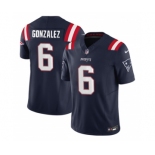 Men's New England Patriots #6 Christian Gonzalez Navy 2023 F.U.S.E. Vapor Limited Football Stitched Jersey