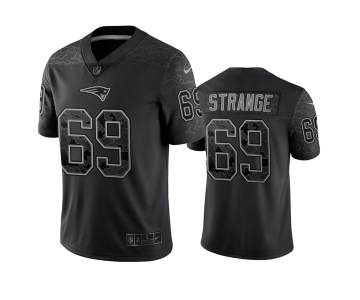 Men's New England Patriots #69 Cole Strange Black Reflective Limited Stitched Football Jersey