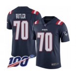 Men's New England Patriots #70 Adam Butler Limited Navy Blue Rush Vapor Untouchable 100th Season Football Jersey