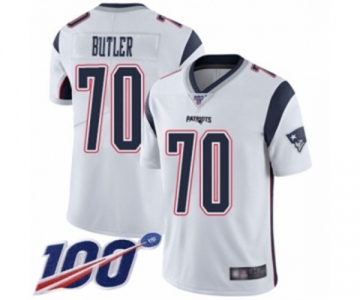 Men's New England Patriots #70 Adam Butler White Vapor Untouchable Limited Player 100th Season Football Jersey