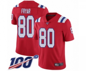 Men's New England Patriots #80 Irving Fryar Red Alternate Vapor Untouchable Limited Player 100th Season Football Jersey