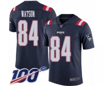 Men's New England Patriots #84 Benjamin Watson Limited Navy Blue Rush Vapor Untouchable 100th Season Football Jersey