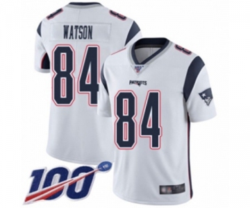 Men's New England Patriots #84 Benjamin Watson White Vapor Untouchable Limited Player 100th Season Football Jersey