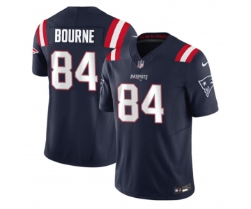 Men's New England Patriots #84 Kendrick Bourne Navy 2023 F.U.S.E. Vapor Limited Football Stitched Jersey