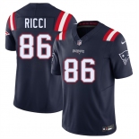 Men's New England Patriots #86 Giovanni Ricci Navy 2025 F.U.S.E. Vapor Limited Football Stitched Jersey