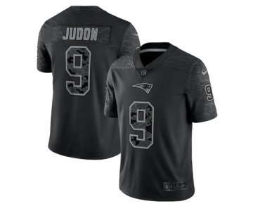 Men's New England Patriots #9 Matthew Judon Black Reflective Limited Stitched Football Jersey