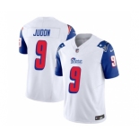 Men's New England Patriots #9 Matthew Judon White Blue 2023 F.U.S.E. Vapor Limited Football Stitched Jersey