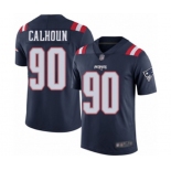 Men's New England Patriots #90 Shilique Calhoun Limited Navy Blue Rush Vapor Untouchable Football Jersey