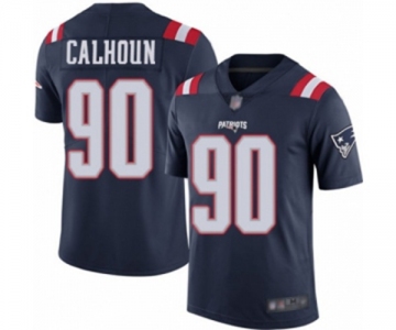 Men's New England Patriots #90 Shilique Calhoun Limited Navy Blue Rush Vapor Untouchable Football Jersey