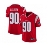 Men's New England Patriots #90 Shilique Calhoun Limited Red Inverted Legend Football Jersey