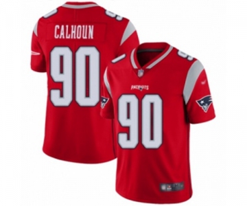 Men's New England Patriots #90 Shilique Calhoun Limited Red Inverted Legend Football Jersey