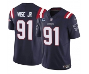 Men's New England Patriots #91 Deatrich Wise Jr Navy F.U.S.E. With 3-Star C Patch Vapor Limited Stitched Football Jersey