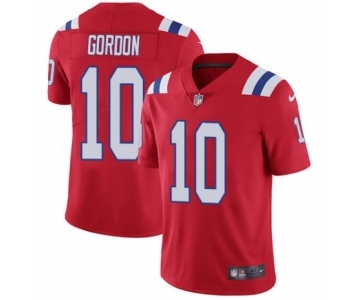 Men's Nike New England Patriots #10 Josh Gordon Red Alternate Vapor Untouchable Limited Player NFL Jersey