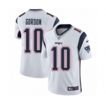 Men's Nike New England Patriots #10 Josh Gordon White Vapor Untouchable Limited Player NFL Jersey