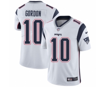 Men's Nike New England Patriots #10 Josh Gordon White Vapor Untouchable Limited Player NFL Jersey