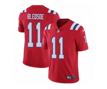 Men's Nike New England Patriots #11 Drew Bledsoe Vapor Untouchable Limited Red Alternate NFL Jersey