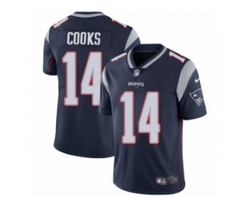 Men's Nike New England Patriots #14 Brandin Cooks Vapor Untouchable Limited Navy Blue Team Color NFL Jersey