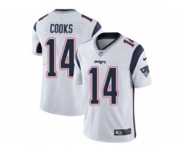 Men's Nike New England Patriots #14 Brandin Cooks Vapor Untouchable Limited White NFL Jersey