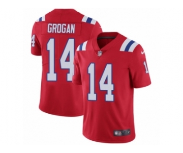 Men's Nike New England Patriots #14 Steve Grogan Vapor Untouchable Limited Red Alternate NFL Jersey