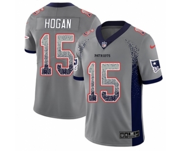 Men's Nike New England Patriots #15 Chris Hogan Limited Gray Rush Drift Fashion NFL Jersey