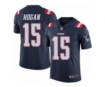 Men's Nike New England Patriots #15 Chris Hogan Limited Navy Blue Rush NFL Jersey