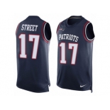 Men's Nike New England Patriots #17 Devin Street Limited Navy Blue Player Name & Number Tank Top NFL Jersey