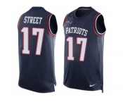 Men's Nike New England Patriots #17 Devin Street Limited Navy Blue Player Name & Number Tank Top NFL Jersey