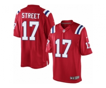 Men's Nike New England Patriots #17 Devin Street Limited Red Alternate NFL Jersey