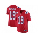 Men's Nike New England Patriots #19 Malcolm Mitchell Vapor Untouchable Limited Red Alternate NFL Jersey