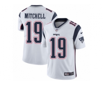 Men's Nike New England Patriots #19 Malcolm Mitchell Vapor Untouchable Limited White NFL Jersey