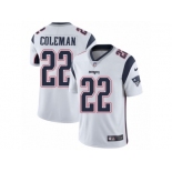 Men's Nike New England Patriots #22 Justin Coleman Vapor Untouchable Limited White NFL Jersey