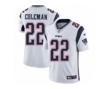 Men's Nike New England Patriots #22 Justin Coleman Vapor Untouchable Limited White NFL Jersey