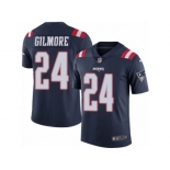 Men's Nike New England Patriots #24 Stephon Gilmore Limited Navy Blue Rush NFL Jersey