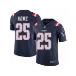 Men's Nike New England Patriots #25 Eric Rowe Limited Navy Blue Rush NFL Jersey