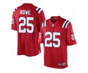 Men's Nike New England Patriots #25 Eric Rowe Limited Red Alternate NFL Jersey