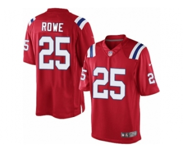 Men's Nike New England Patriots #25 Eric Rowe Limited Red Alternate NFL Jersey