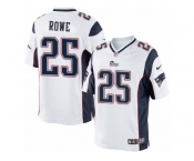 Men's Nike New England Patriots #25 Eric Rowe Limited White NFL Jersey