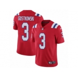 Men's Nike New England Patriots #3 Stephen Gostkowski Vapor Untouchable Limited Red Alternate NFL Jersey