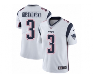 Men's Nike New England Patriots #3 Stephen Gostkowski Vapor Untouchable Limited White NFL Jersey